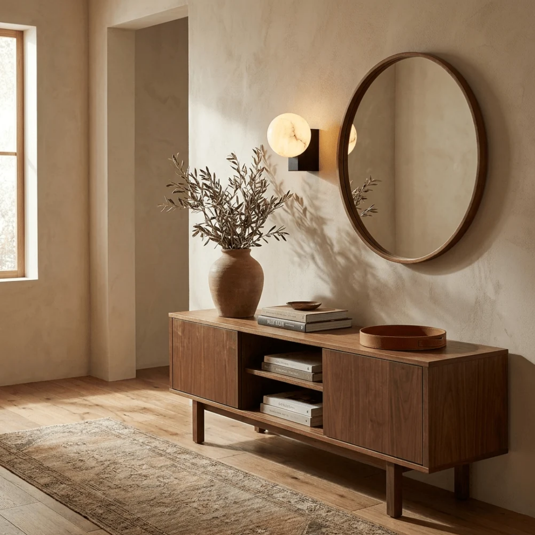 Wandlamp - Spaanse Alabaster Bol Design