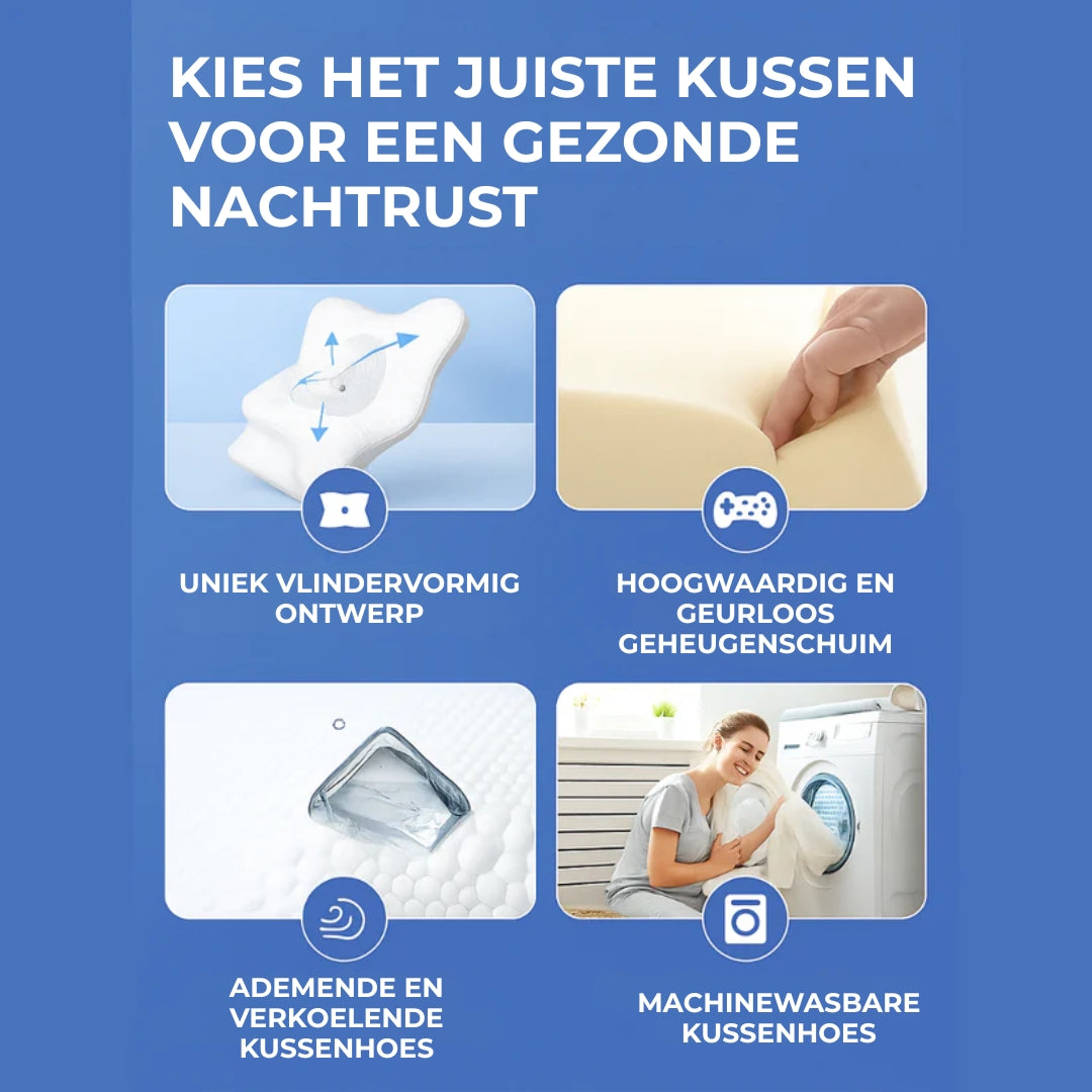 Ergonomisk Pude - Ortopædisk Sovepude med Hukommelsesskum
