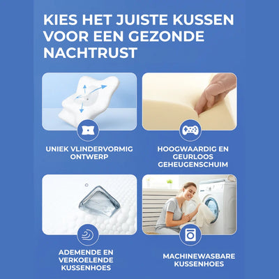 Ergonomisk Pude - Ortopædisk Sovepude med Hukommelsesskum