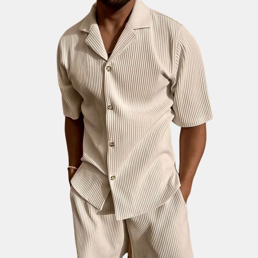 Gestreepte Zomer Set met V-Hals - CoastalStripe