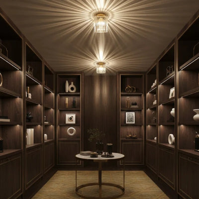 Plafondlamp - Luxe Kristaldesign met Warme Lichtreflectie - Lumévo