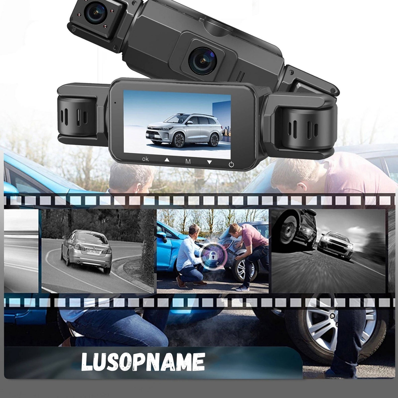 Dashcam - Draadloos 4 Camera Systeem met Wifi - QuadVision