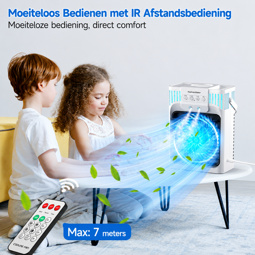 Draagbare Airconditioner - 5-in-1 Luchtkoeler met Afstandsbediening