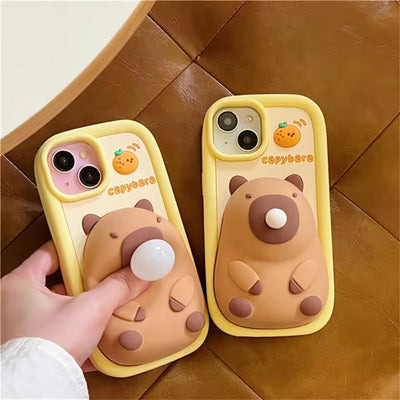 Capybara Telefoonhoesje - Schattig Bubble Capybara Design