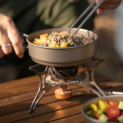 Camping pannenset - RVS Kookpannen set voor kamperen en outdoor koken