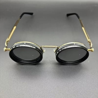 Steampunk zonnebril met ronde glazen - IronShade
