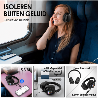 AI Sound Pro - Draadloze Bluetooth Koptelefoon Met AI Vertaler