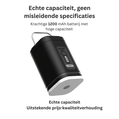 Mini Oplaadbare Luchtpomp - Compacte Luchtpomp met LED-verlichting