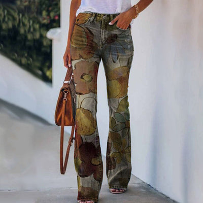 Flare jeans - Hoge Taille met 4 Knopen