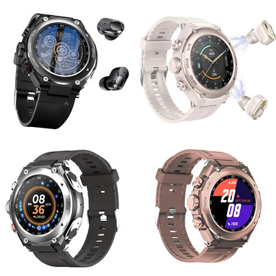 Smartwatch - draadloze earbuds - (voor iPhone & Android）