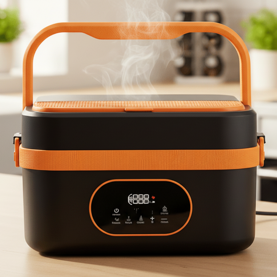 Elektrische lunchbox - draadloos en zelf-verwarmend