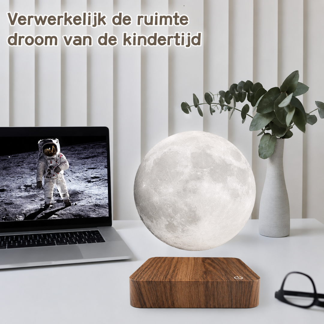 Zwevende Maan Nachtlamp - Magnetische 3D Sfeerverlichting
