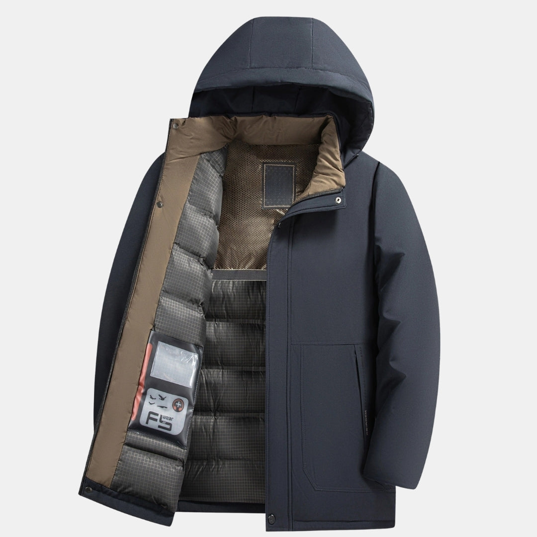 Winterjas Heren - Stijlvolle Jas met Ritszakken - Veltrano