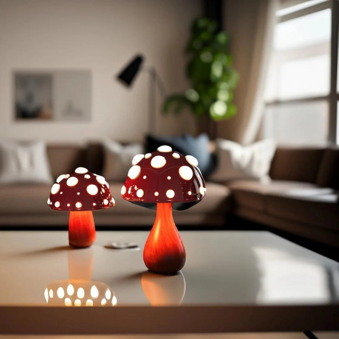 Mushroom Lampen - Set van 2 Design Tafellampen