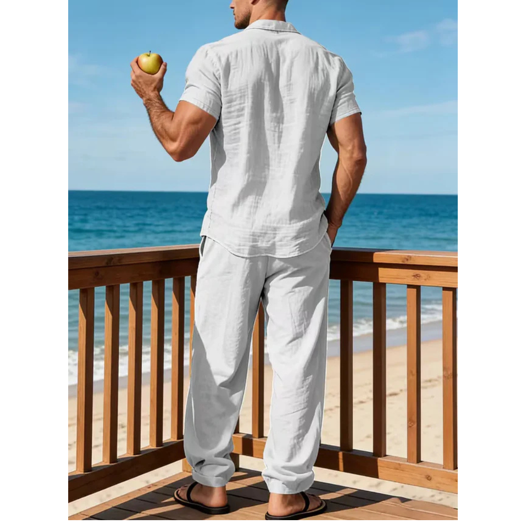Zomer Set - Luchtige V-Hals Co-ord Set - Solven