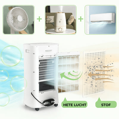 Mobiele Airco - Slimme 4-in-1 Luchtkoeler Voor Slaapkamer en Woonkamer