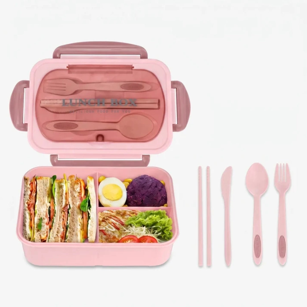 Rechthoekige Bento Lunch Box Met 3 Vakken