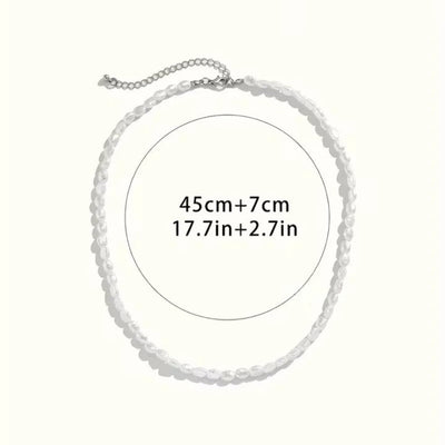 Parel Ketting - Barokke Ketting met Imitatie Parels - Lunarex