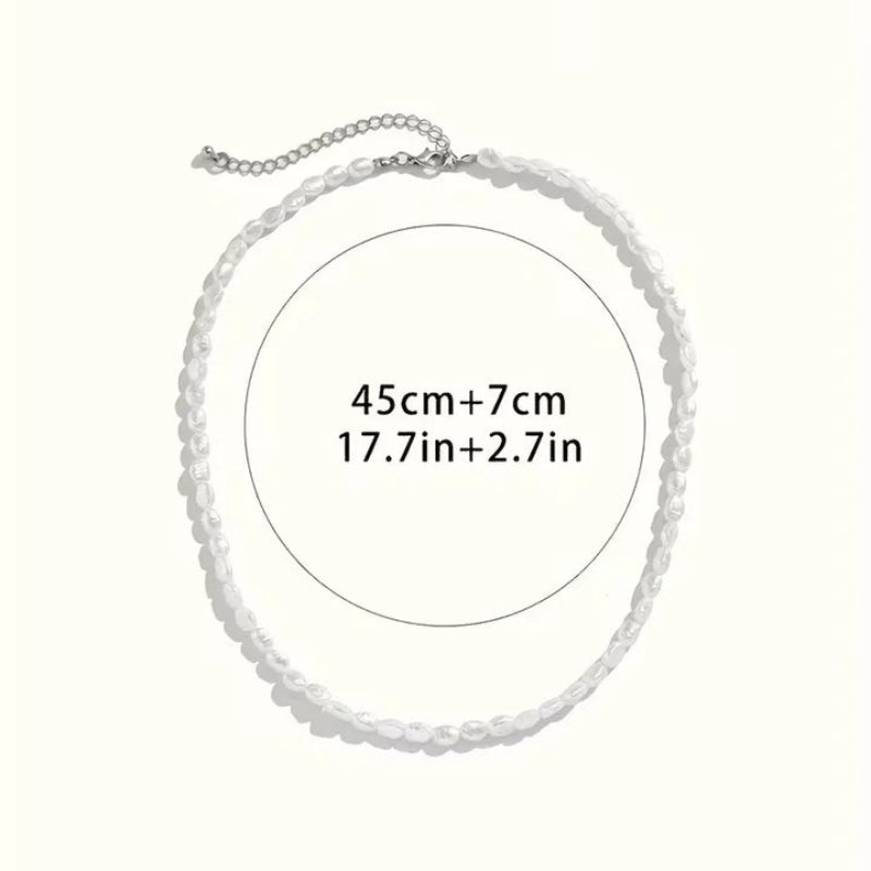 Parel Ketting - Barokke Ketting met Imitatie Parels - Lunarex