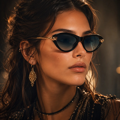 Zonnebril - Cat Eye Zonnebril Met Ketting