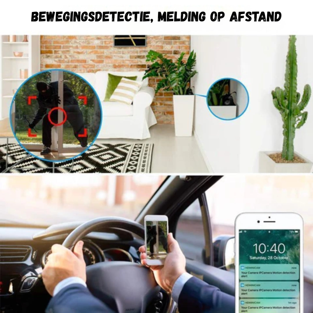 1080p WiFi Mini Camera - Slimme Draadloze Beveiligingscamera - HomeGuard