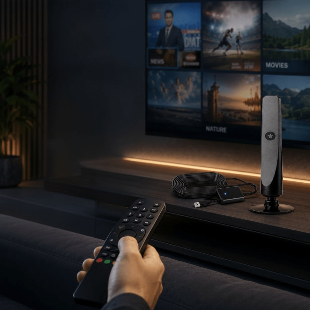 DVB-T2 HD Antenne - Met Versterker voor Haarscherpe Ontvangst