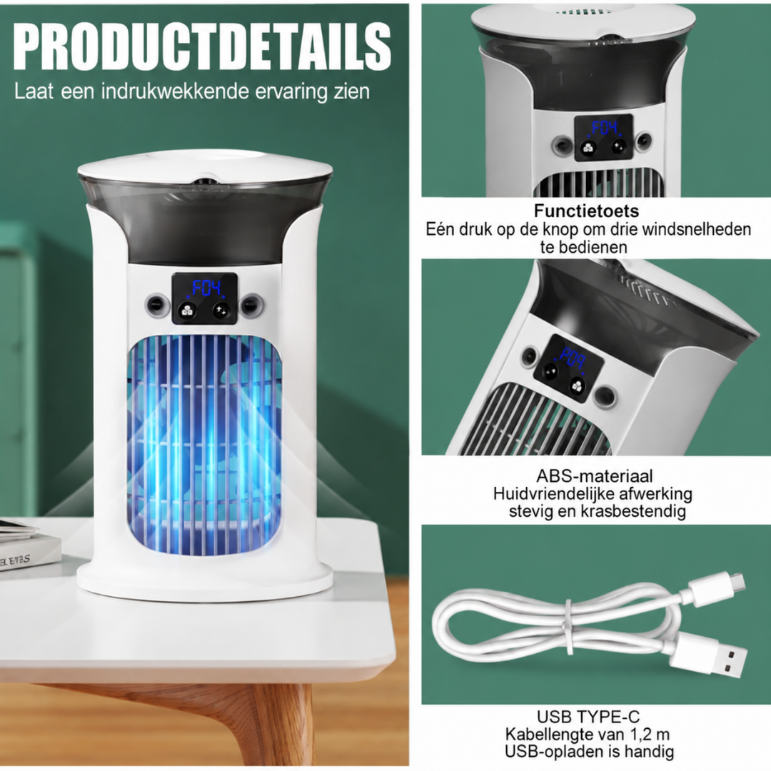 Mobiele Airconditioner - 4-in-1 Draagbare Luchtkoeler