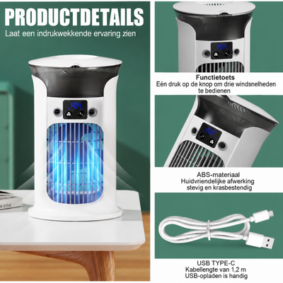 Mobiele Airconditioner - 4-in-1 Draagbare Luchtkoeler