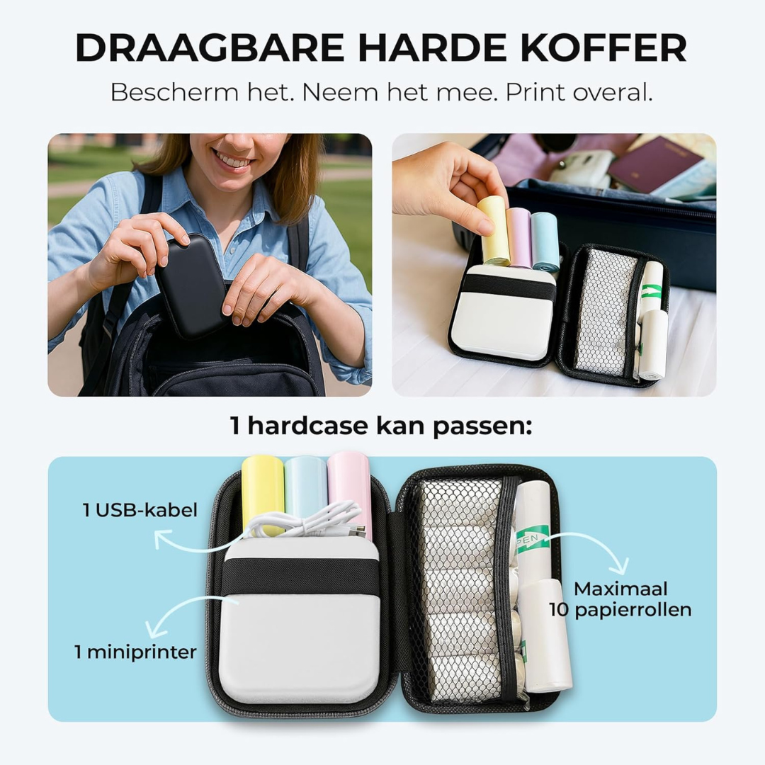 Mini Printer - Draadloze Stickerprinter voor Notities & Labels - Printora