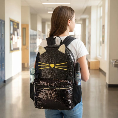 Schooltas Set - 3-Delig Met Kattenprint - Myew
