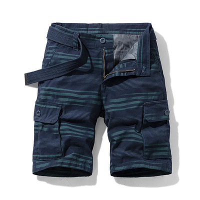 Cargo Shorts - Lichtgewicht Gestreept Design met Meerdere Zakken - AeroTrail