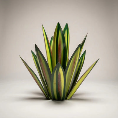 Tuinornament - Metalen Agave met Solar LED Verlichting