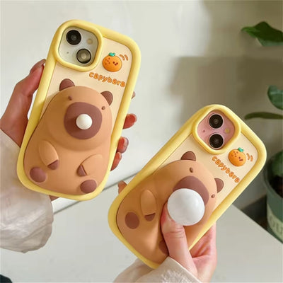 Capybara Telefoonhoesje - Schattig Bubble Capybara Design