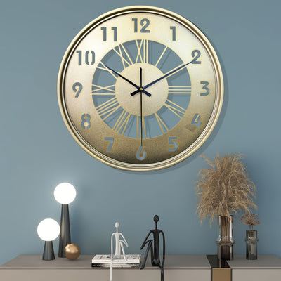 MYHOME® - Stille Ronde Wandklok Van Metaal
