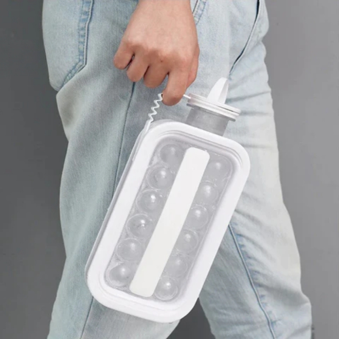 ICEY - ijsballen Maker - 2-in-1 Fles met 17 ijsballen
