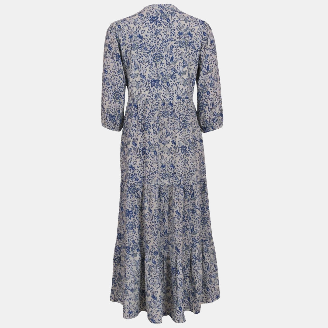 Lange Gelaagde Maxi Jurk met Bloemenprint - Florienne