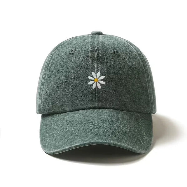 Casquette de baseball - Casquette réglable avec broderie de marguerite - Florvex