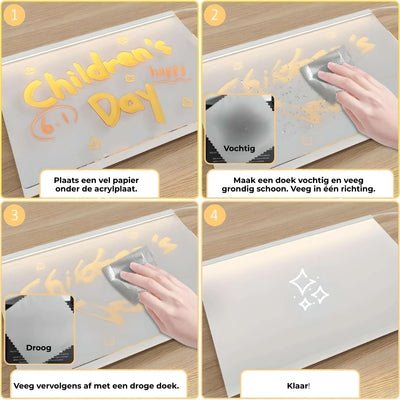 Teken Tablet - LED Tekenbord Met Lichtgevende Stiften