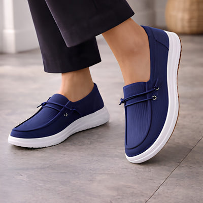 Loafers - Platform Met Geribbelde Structuur