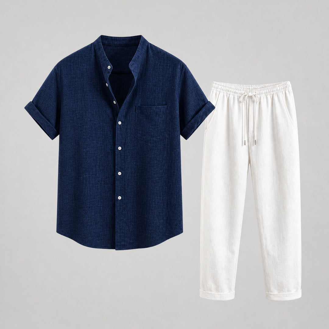 Linnen Set - Luchtige Zomerset met Blouse en Broek