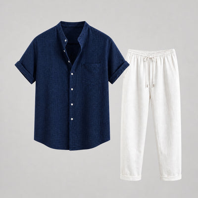 Linnen Set - Luchtige Zomerset met Blouse en Broek