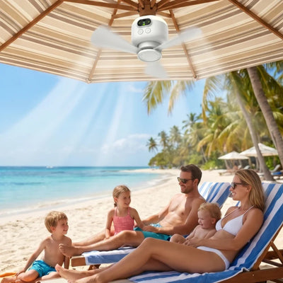 Oplaadbare Draagbare Ventilator met LED en Afstandsbediening - BreezeLite