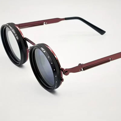 Steampunk zonnebril met ronde glazen - IronShade