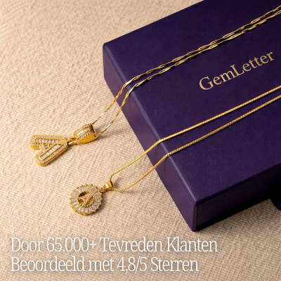 GemLetter Ketting - Initiaal Hanger met Luxe Glans