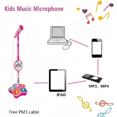 🎤 Micro Karaoké Enfant avec Support – Le Cadeau Parfait pour votre Petite Star ! 🎶