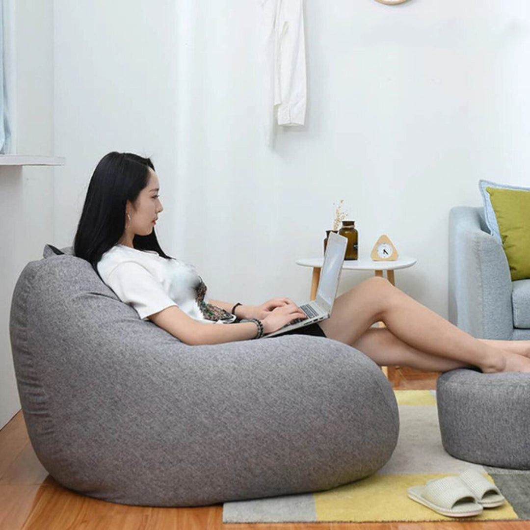 MYHOME® - Zitzak van katoenen linnen voor woonkamer of lounge