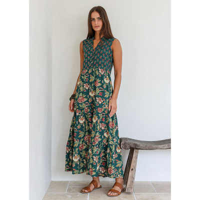 Zomerjurk - Lange Bloemenjurk met Zakken - Florabelle