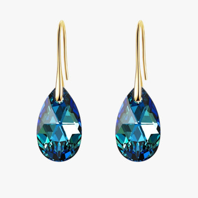 Dames Hangoorbellen van Saffierblauw Kristal