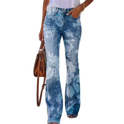 Flare jeans - Hoge Taille met 4 Knopen
