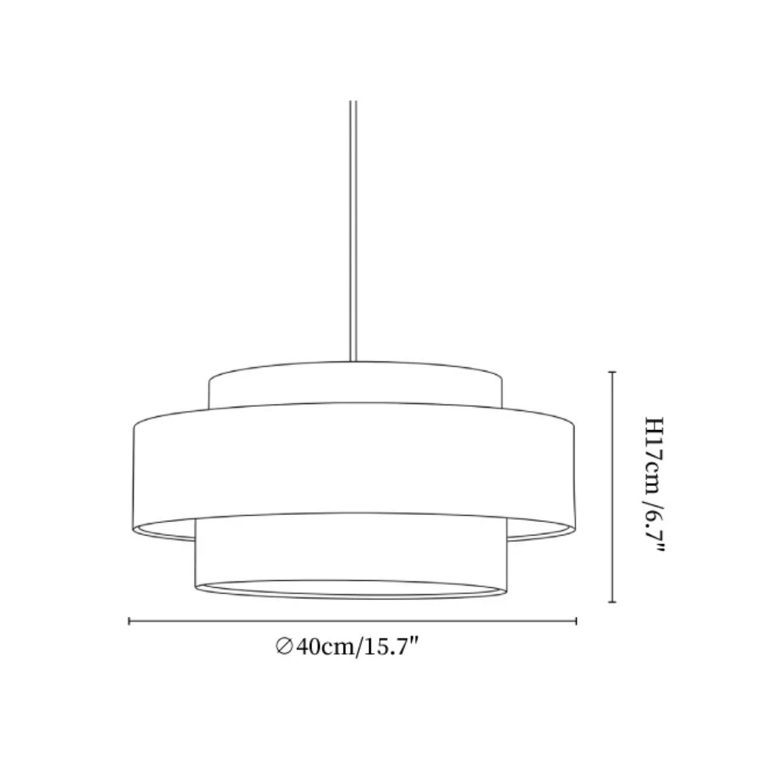MYHOME® - Hanglamp Met Gelaagd Linnen Design